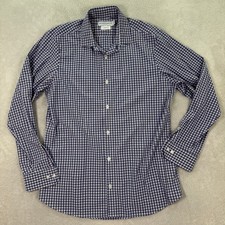 Mizzen Main Leeward Mens XL Trim Fit Gingham Check Long Sleeve Button Down Shirt