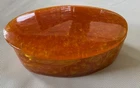 GORGEOUS Vintage Golden Lava Flow Catalin Swirl Jewelry Box Bakelite 70s Deco