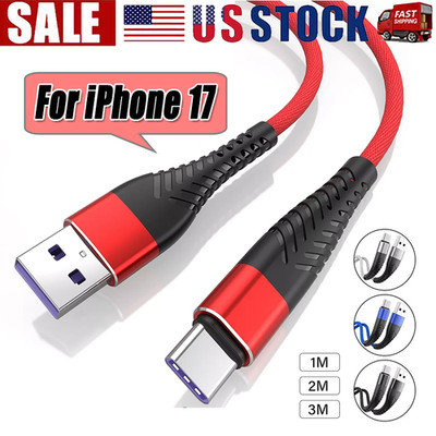 Braided USB C Type C Fast Charging Data Cable Cord for iPhone 17 Pro Max 16 lot