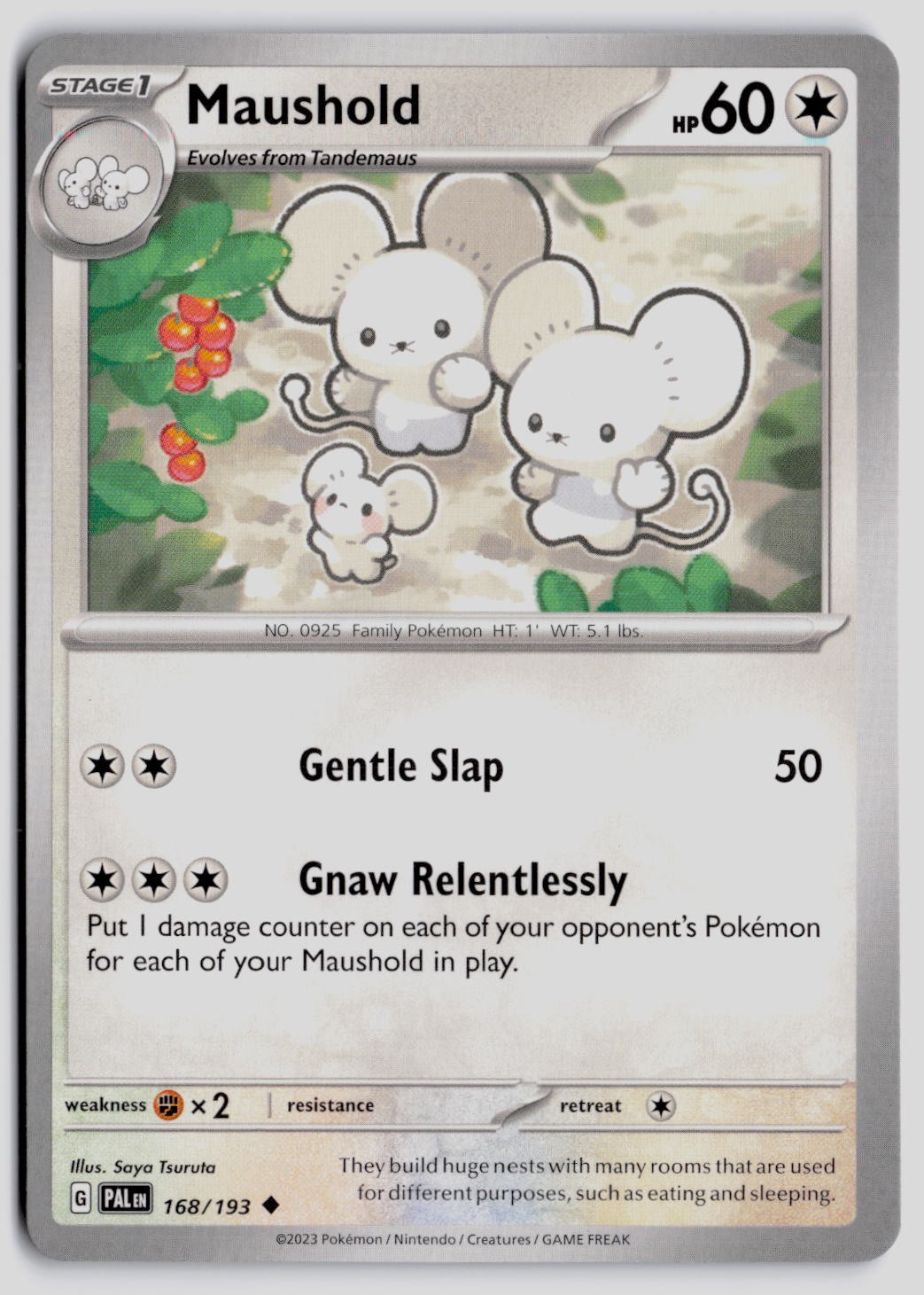 Maushold Paldea Evolved 168/193 Normal Pokemon TCG NM