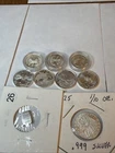 9x Fractional Silver Lot 0.75 oz Total .999 Fine Mixed Rounds/Bars Bullion