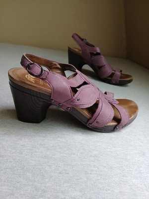 Dansko Sandals 41 / 10.5  Nina Leather Floral Comfort Boho Casual Block Heel 