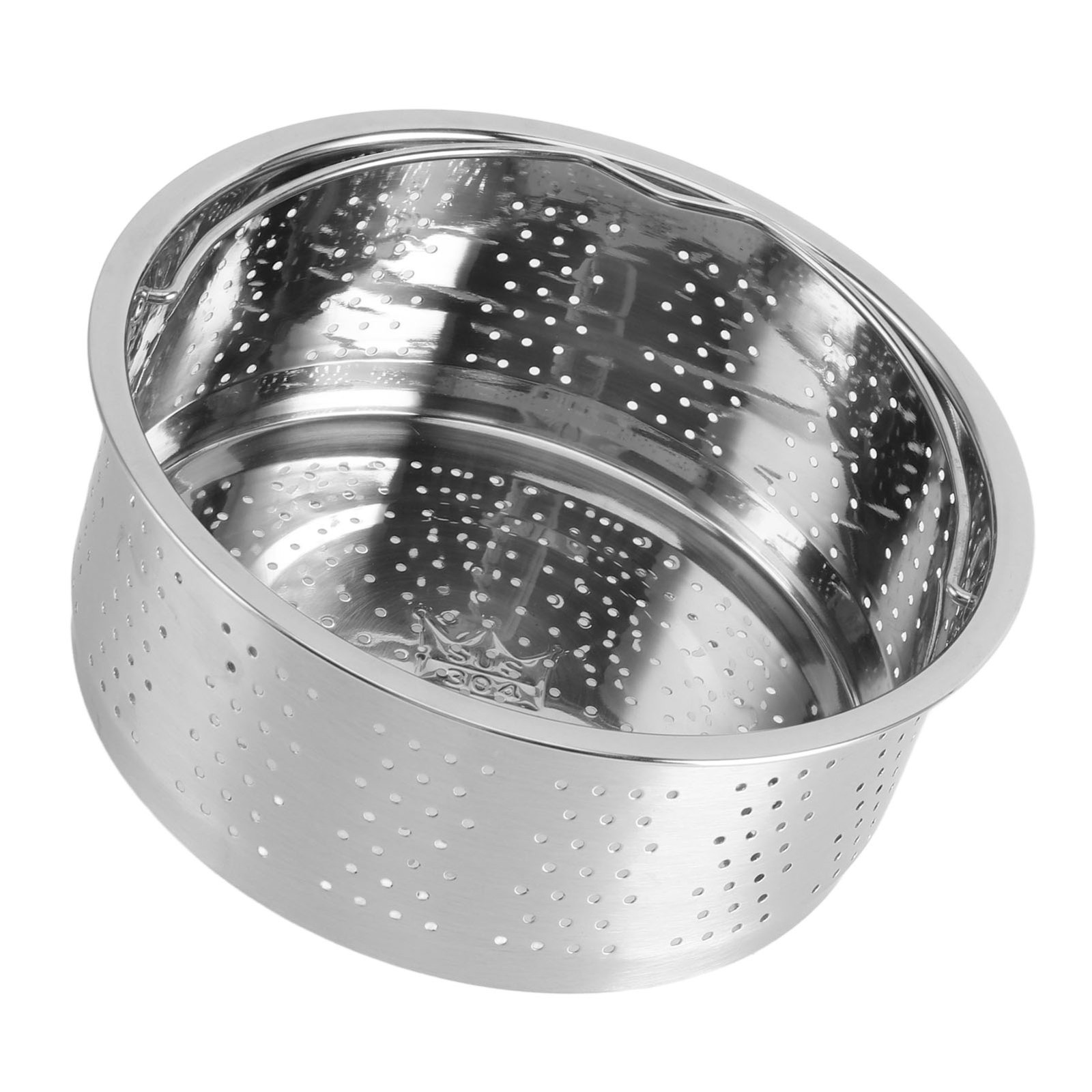 _Stainless Steel Steam Basket With Handle Sugar Removal Rice Cooker Insert