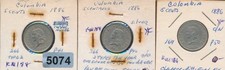 COLOMBIA - 1886 - 5 CENTAVOS - xf - 3 coins - #5074