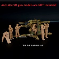3D printed 1/72 WW II German "88mm Anti-Aircraft Artillery Crew - B" 6 man model