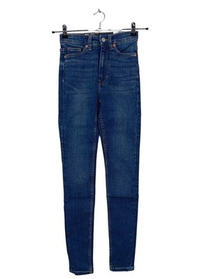 MONKI High Waist Jeans Damen Jeans Gr. DE 32 blau Casual-Look