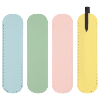 6''Pen Sleeve Case, 4Pcs PU Leather Pen Pouch, Light Green/Yellow/Pink/Light Blue