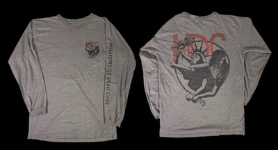 Vintage MDC  Millions Of Dead Cops Long Sleeve Shirt  Gray Color  TU626