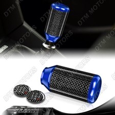 Universal 56-speed Manual Blue Aluminumcarbon Transmission Shift Shifter Knob