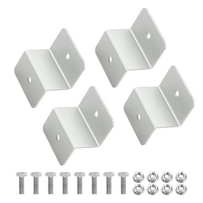 4er-Pack Z-Klammern, 30 mm Solarpanel-Halterung aus Aluminiumlegierung, silber