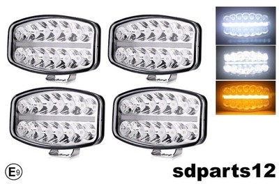4x LED Fernscheinwerfer 12-24V 80W + Positionslicht ECE E9 LKWs Geländefahrzeuge