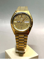 Seiko 5 Automatik Armbanduhr Edelstahl gold T...