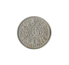 1955 United Kingdom - 2 Shillings - 415 - Copper Nickel - 11.3g