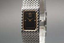 Montre femme vintage 1987 [NEUF] SEIKO CREDOR 2F70-5341 cadran noir quartz Japon