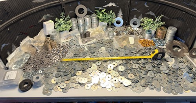 #ad #ad 100 LBS HUGE MIX LOT Fender Washers Stainless SS Metal Galvanized Large Washer $500.00