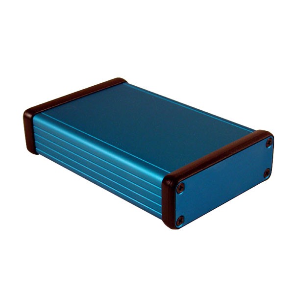 Hammond Extruded Aluminium Enclosure 122 x 78 x 27mm Blue