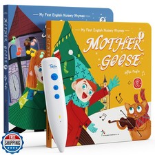 TEKFUN Talking Pen Books Set, Nursery Rhymes Toys for Toddlers, L