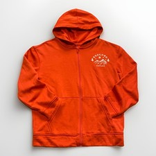 Old Navy Boys XL 14-16 Full Zip Hoodie Sweatshirt Dark Orange Explore Nature NEW