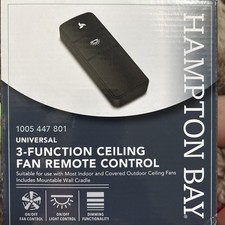 Hampton Bay Universal 3-Function Ceiling Fan Remote Control - Unused Open Box