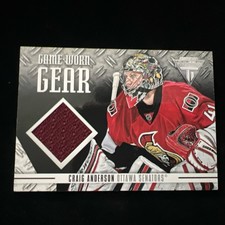 2012/13 Panini Game Worn Gear Craig Anderson Hockey Card