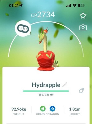 Hydrapple Pokemon Gen8 Lv30+ GO Pokémon Applin Appletun Dipplin Galar Same Day