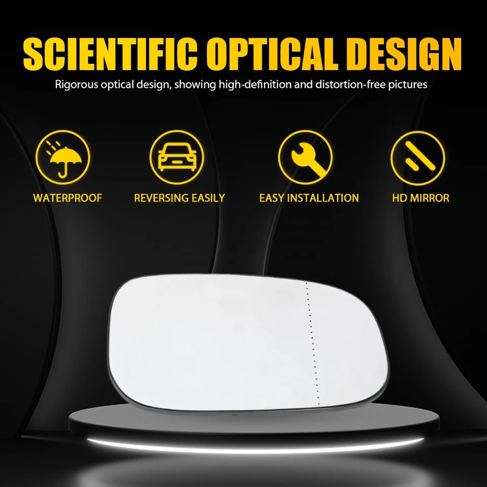 Espejo de vidrio térmico para Volvo V50 07-10 lado del pasajero con placa trasera 30762572 EE Foto 4 de 4