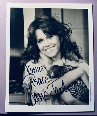 Jane Fonda Signed  B&W Autographed Vintage Photograph of the Super Star w COA