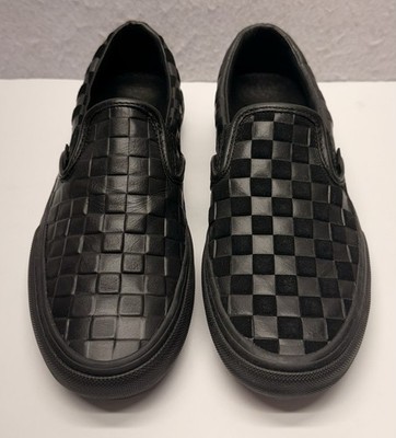 Vans x Engineered Garments Classic Slip-On LX Black Checkerboard Mismatched 6.5
