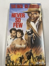 Never So Few VHS 1959 War Drama Frank Sinatra Steve McQueen MGM/UA Home Video