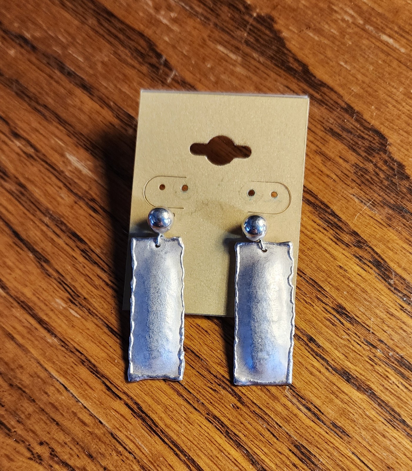 Sterling Silver Rectangle Shaped Dangle Earrings - image 6