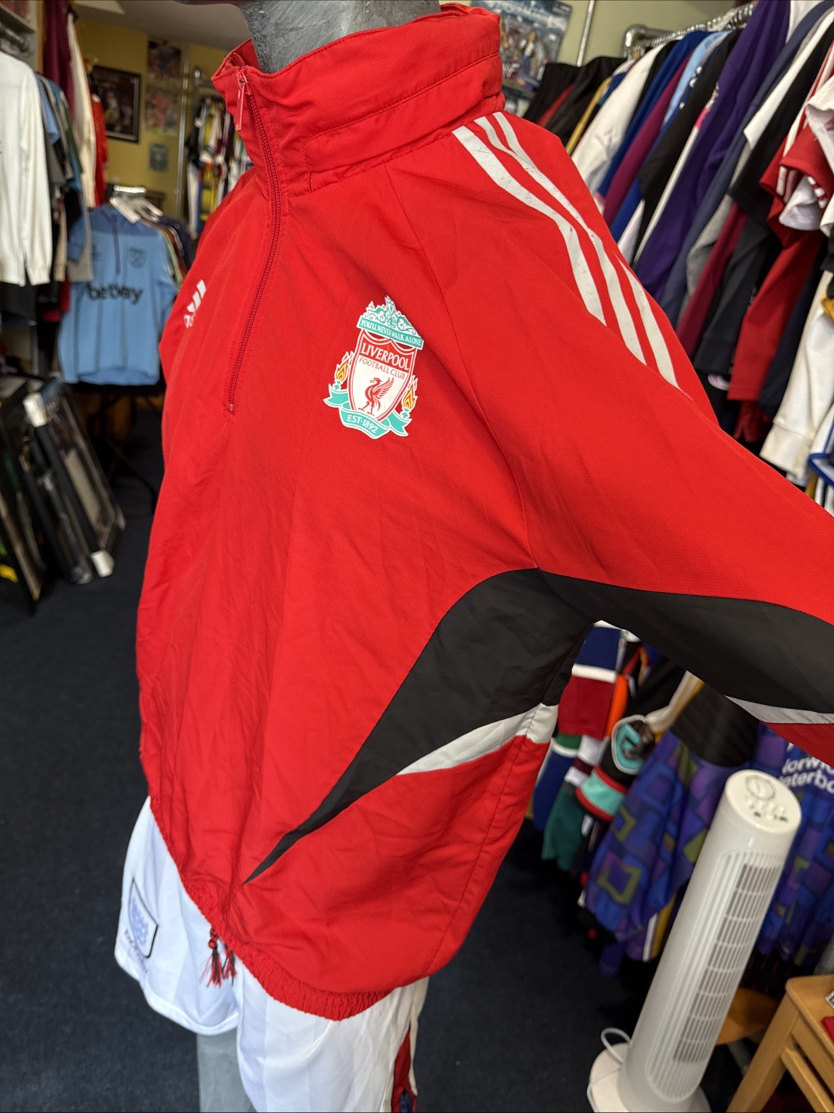 Genuine Liverpool 2008/09 1/4 Zip Training Top M Adidas Carlsberg Jacket thumbnail 4