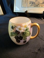 Vintage Hand Painted Blackberry Cup by T & V French Limoges 