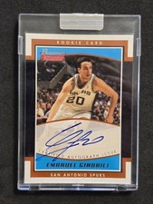 2002 Topps Bowman Signature Emanuel Manu Ginobili Rookie RC ON CARD AUTO /999. rookie card picture