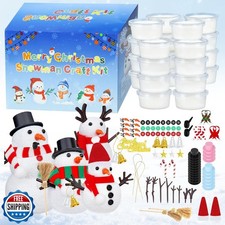 24 Pack Build a Snowman Kit Christmas Crafts for Kids, Modeling C