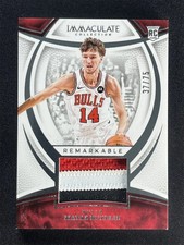 💎 2024-25 Immaculate Collection Remarkable Jerseys Patch Matas Buzelis RC /75📈