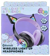 Hello Kitty Bluetooth Wireless Light-Up Cat Ear Headphones New and Sealed