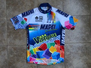 Maillot De Cyclisme SMS Santini Mapei Vintage Taille XL – Occasion En Excellent état, Fabriqué En Italie