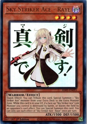 Sky Striker Ace - Raye 1st Edition Ultra Rare RA05-EN093 NM