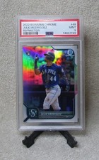 PSA 9 JULIO RODRIGUEZ 2022 Bowman Chrome REFRACTOR Rookie Card #48 Ser. #145/499