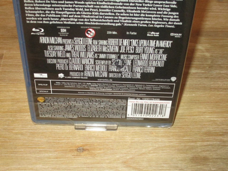 Es war einmal in Amerika (1984) Blu-Ray (Sergio Leone / Robert De Niro) NEU&OVP - Bild 3 von 3