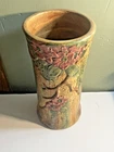 c 1910-20 Weller Pottery Woodcraft Art Pottery Vase 10" Tall Centerpiece