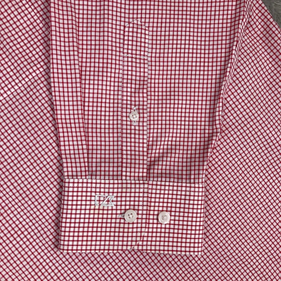 Cutter & Buck Alabama Crimson Tide A Men's 3XT Red Gingham Button Down Shirt - Image 3 of 4