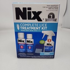 Nix Complete Lice Treatment Kit Permethrin Creme Rinse + Spray + Comb Exp 03/26