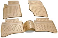 3D Gummi Fussmatten Passend FüR Porsche Cayenne 1 | 9PA | 2002-2010 | Beige