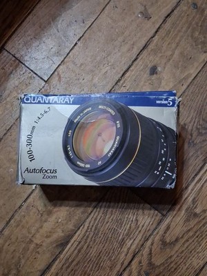 Quantaray 100-300mm f/1;4.5-6.7 Autofocus Macro Zoom Lens Version 5 with Hood 