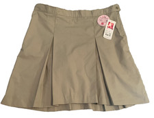 Girls A Khaki Kick Pleat Uniform Skirt Teen Size JRS 38 Waist EZfit NWT