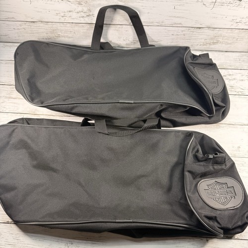 Harley-Davidson Soft Saddlebag Liners Travel Bags Pair Black OEM Touring