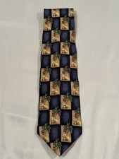 Tropicals by Tango Palm Trees & Hula girl Pattern Neck Tie 100% Silk Made in USA