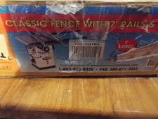 Shop Fox Classic Fence  MODELS W2005 W2006 W2007 With 7 Ft Rails & Legs