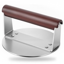 Burger Press 15cm Heavy Duty Cast Iron Smasher Grill Accessory for Flat Top G...